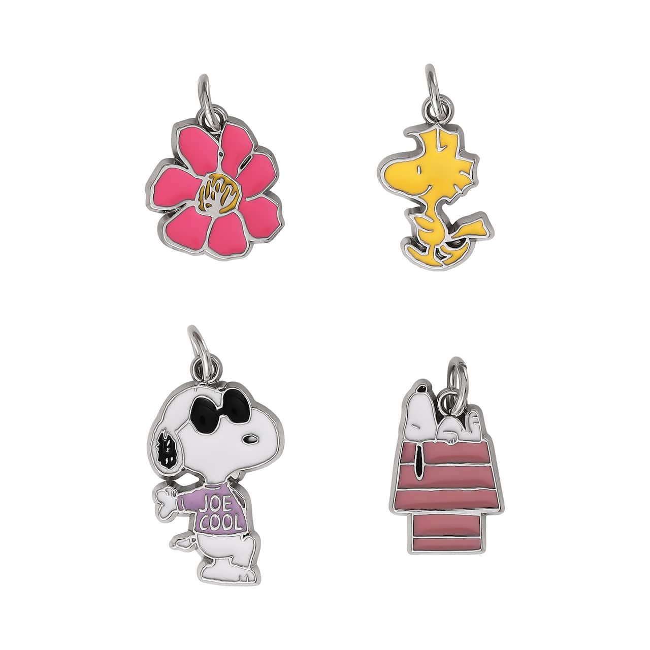 Peanuts® Pastel Snoopy & Woodstock 4-Piece Charm Set